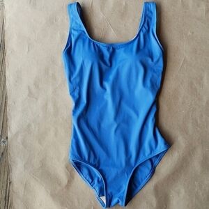 L.L. Bean BeanSport One Piece Tank Swimsuit Rustic Blue size 6